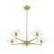 Z-Lite Leila Chandelier, 5-Light, 34 In.W x 10.75 In.H, Luxe Gold/White Linen 744-34R-LG - alternate 2